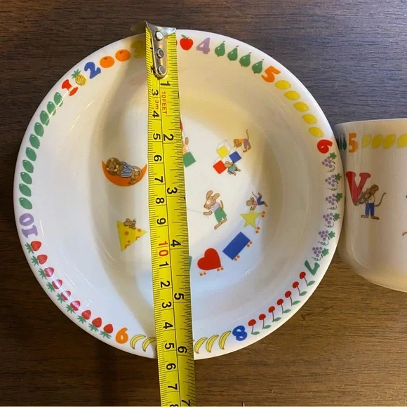 Vintage Lenox Teachers Pet Childs Mug and Plate Set Alphabet Numbers Animals - Picture 8 of 8